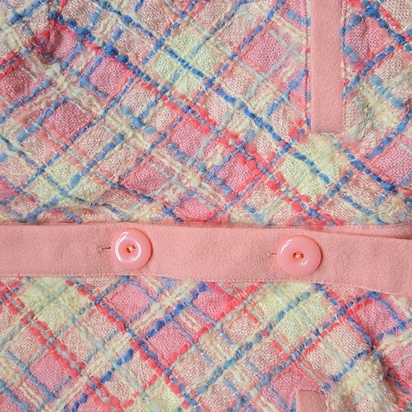 Tocca Pink Plaid Blazer and Skirt Set - Picture 4 of 11